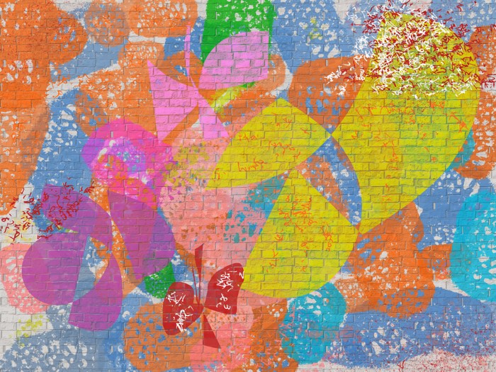 Abstract Textured Digital Drawing